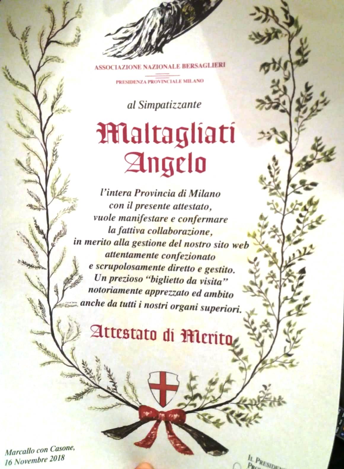 Cena per consegna Onoreficenza